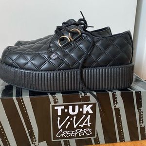 Black Quilted T.U.K Viva Mondo Creepers